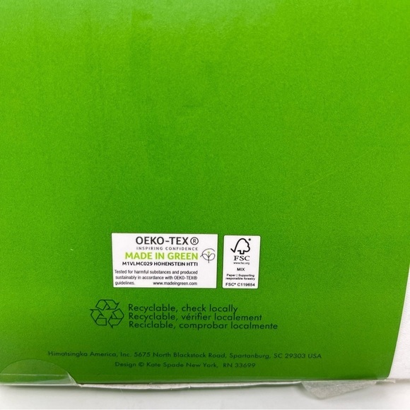 Kate Spade Twin Size Sheet Set solid white cotton sateen NWT - Picture 6 of 8